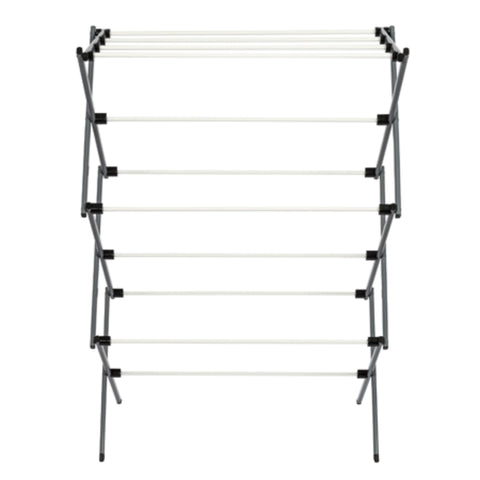 Honey-Can-Do deluxe rack with clothes draped for air-drying