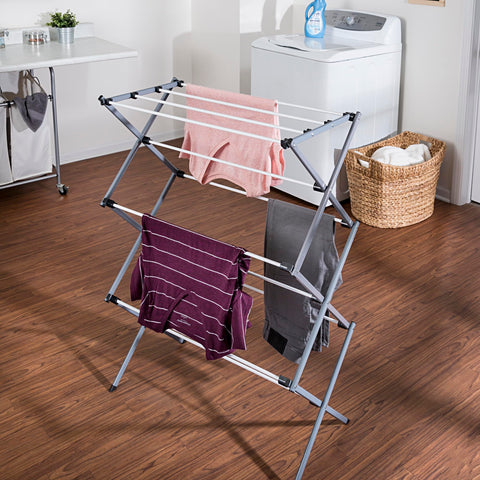 Honey-Can-Do deluxe drying rack folded-flat for compact storage