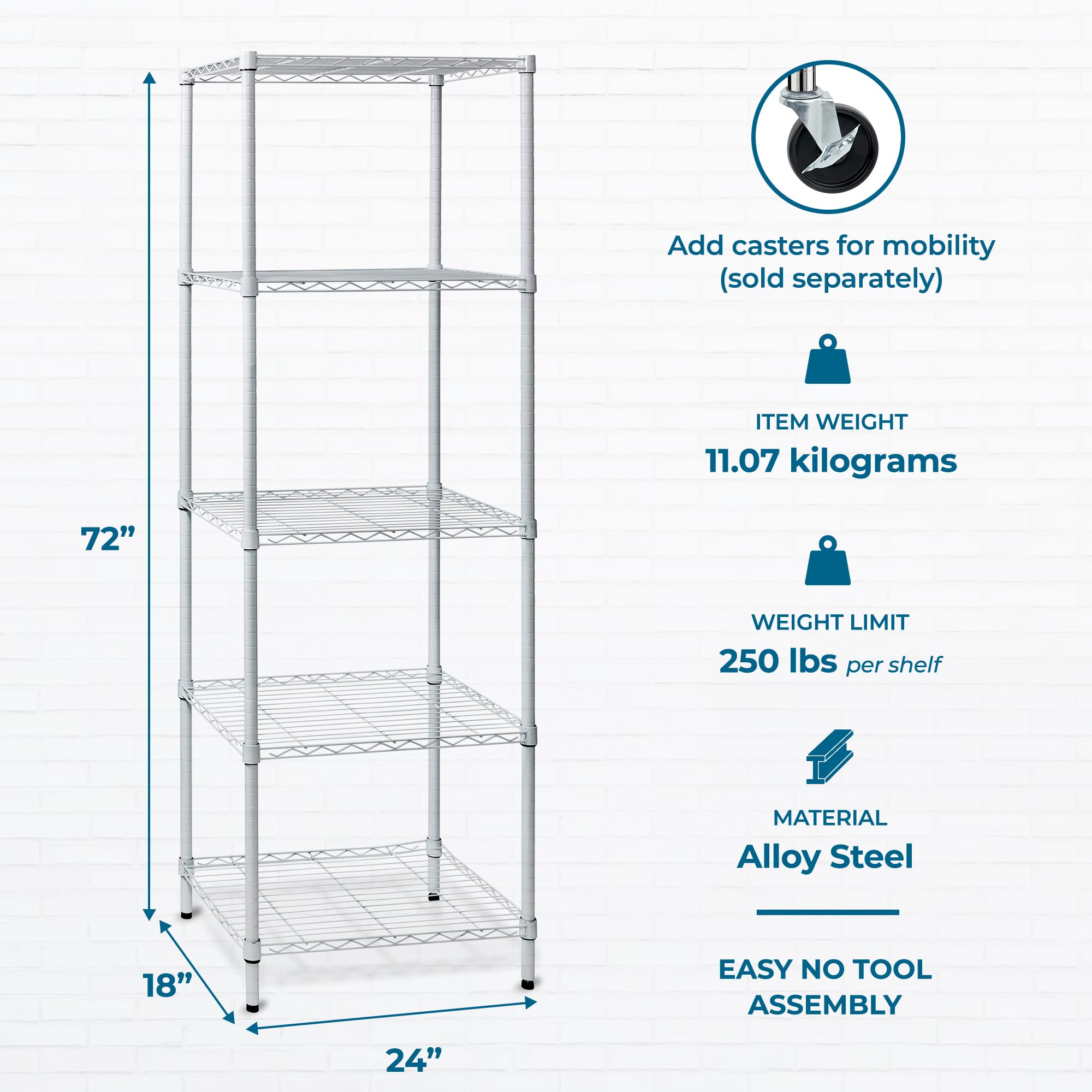 Honey-Can-Do compact dimensioned unit fits various spaces (24x72x18).