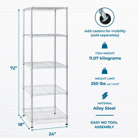 Honey-Can-Do compact dimensioned unit fits various spaces (24x72x18).