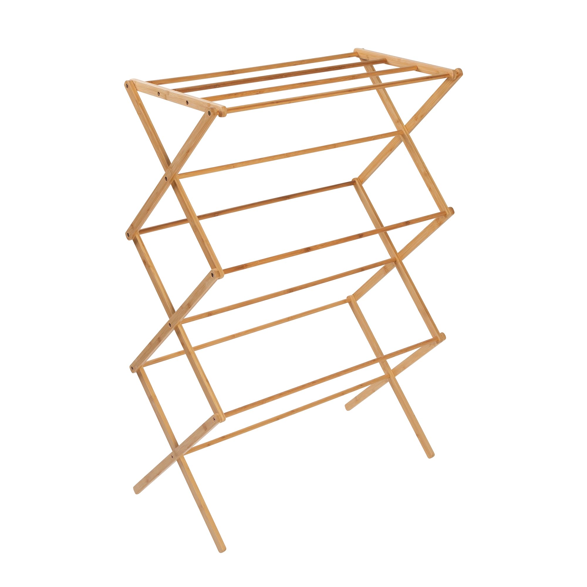 Honey-Can-Do multi-tier drying space keeps garments organized across levels.