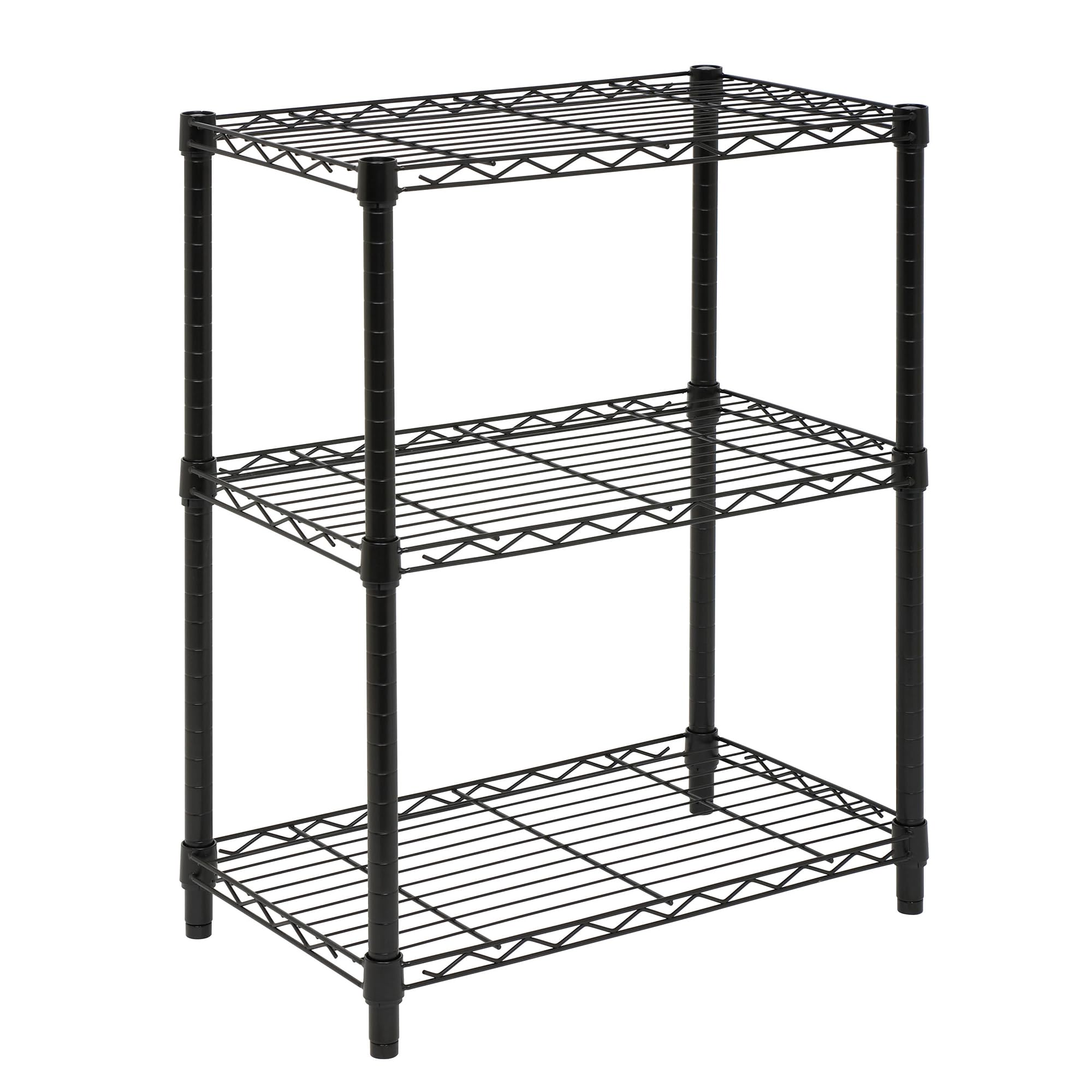 Honey-Can-Do NSF-certified wire shelves suitable for food storage.