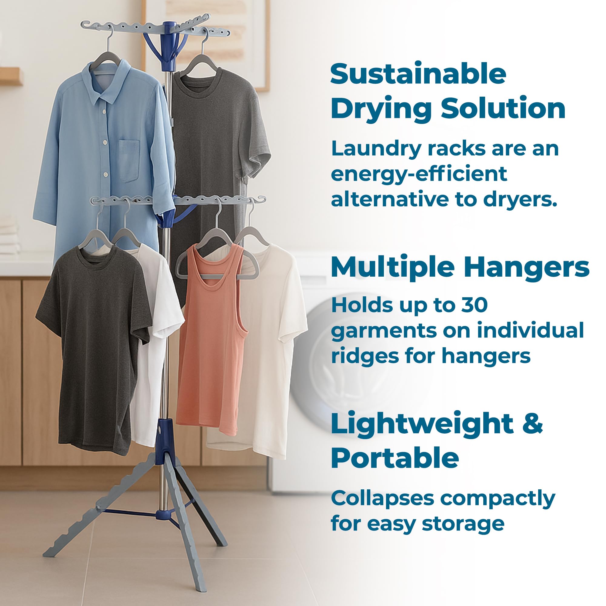 Indoor/outdoor use Honey-Can-Do drying rack placed on balcony for versatile drying