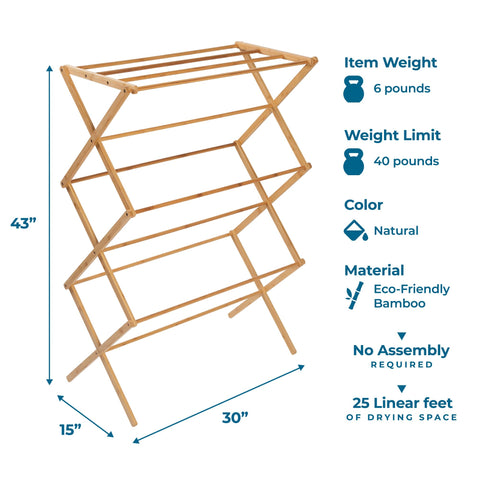 Honey-Can-Do portable clothes drying rack makes air-drying convenient anywhere.