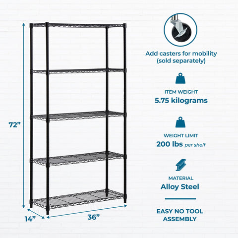 Honey-Can-Do storage rack organized for garage and pantry use