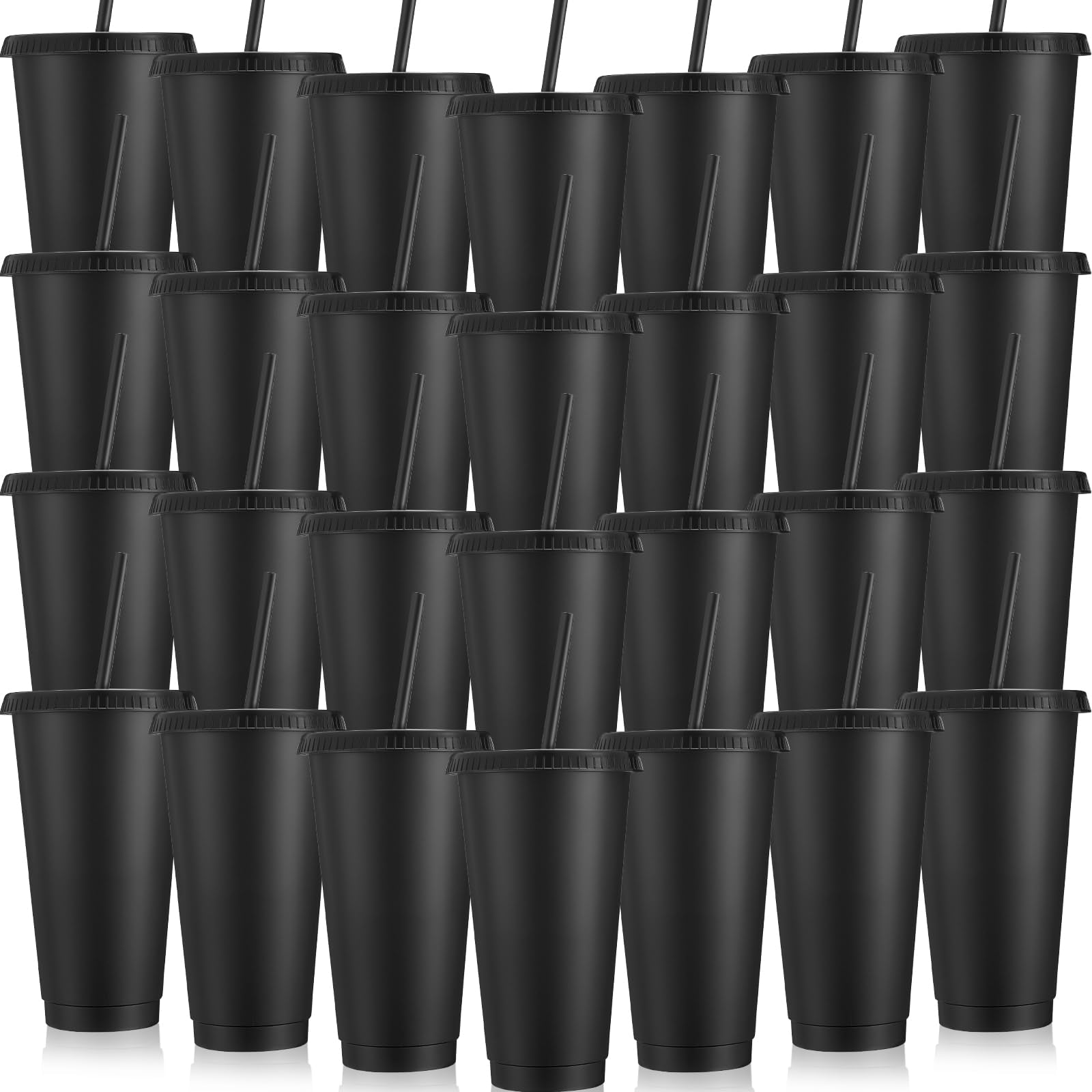 Honeydak 30-pack tumbler with black lid and straw for daily use