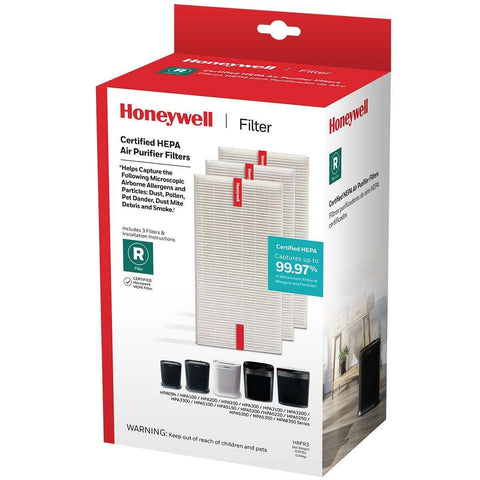 Honeywell air purifier in use with filter installed