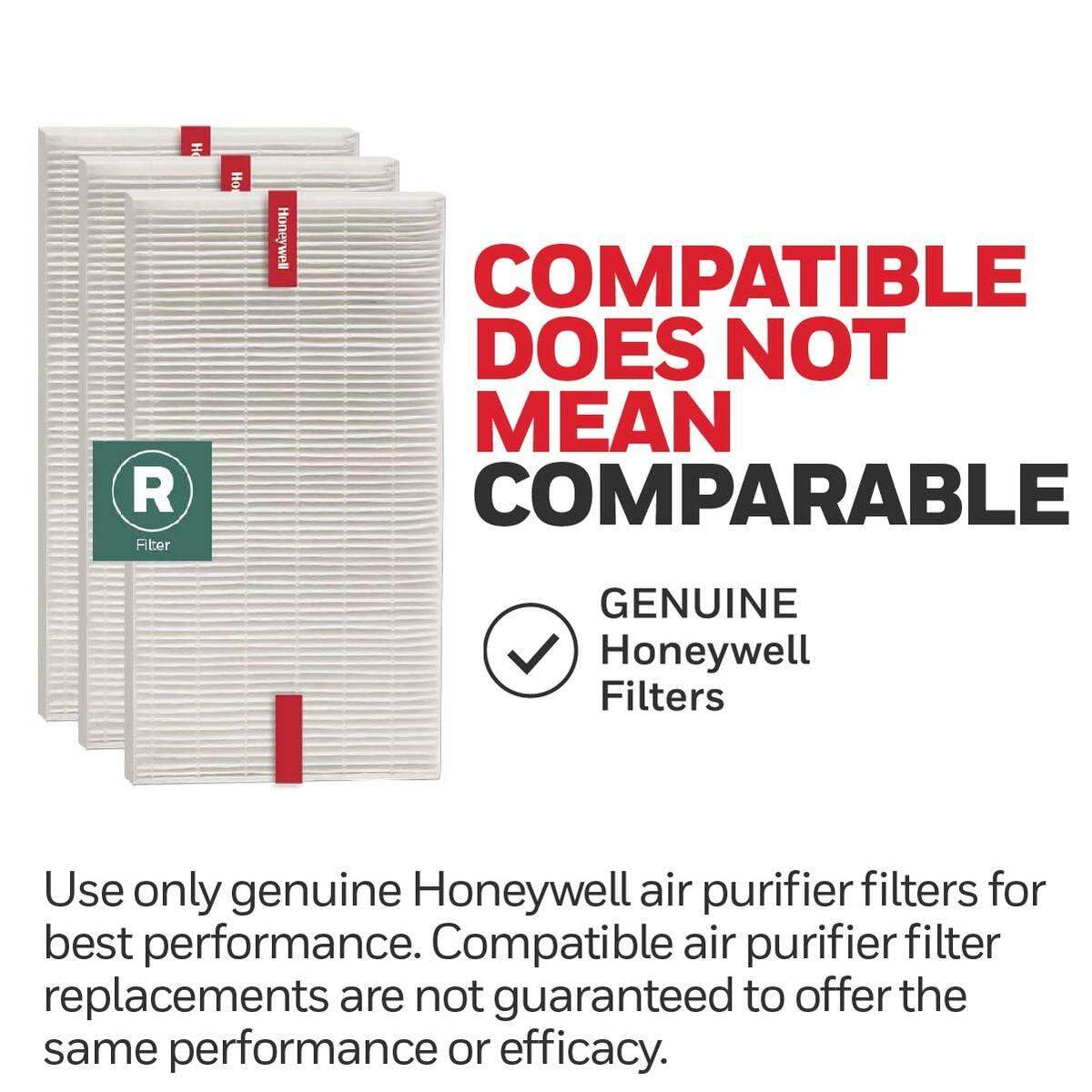 Honeywell HEPA R filter close-up showing dense media