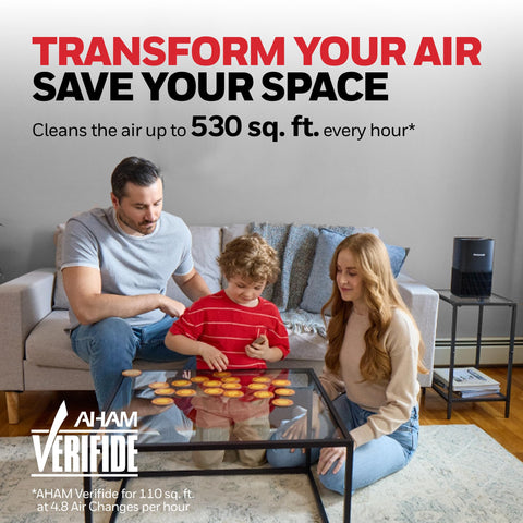 Honeywell Allergen Plus AHAM-certified performance label