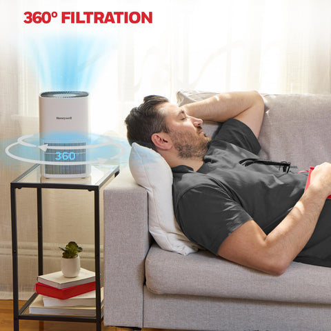 Honeywell Allergen Plus dimmed lights for restful night use
