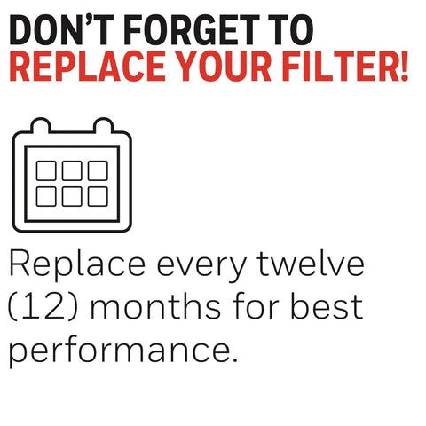 Honeywell filter packaging label showing genuine replacement promise for reliable performance.