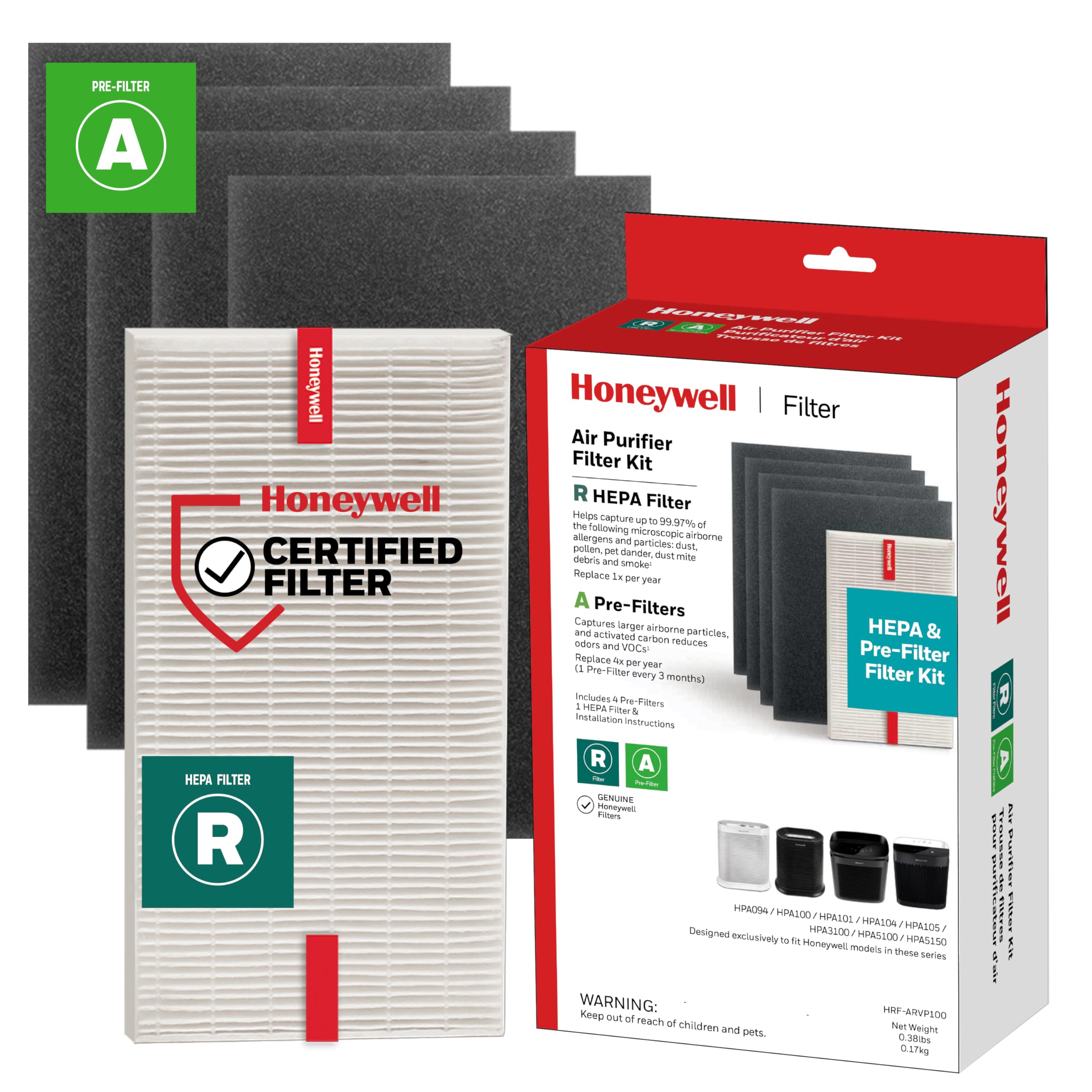 Honeywell HEPA filter kit package ready for replacement