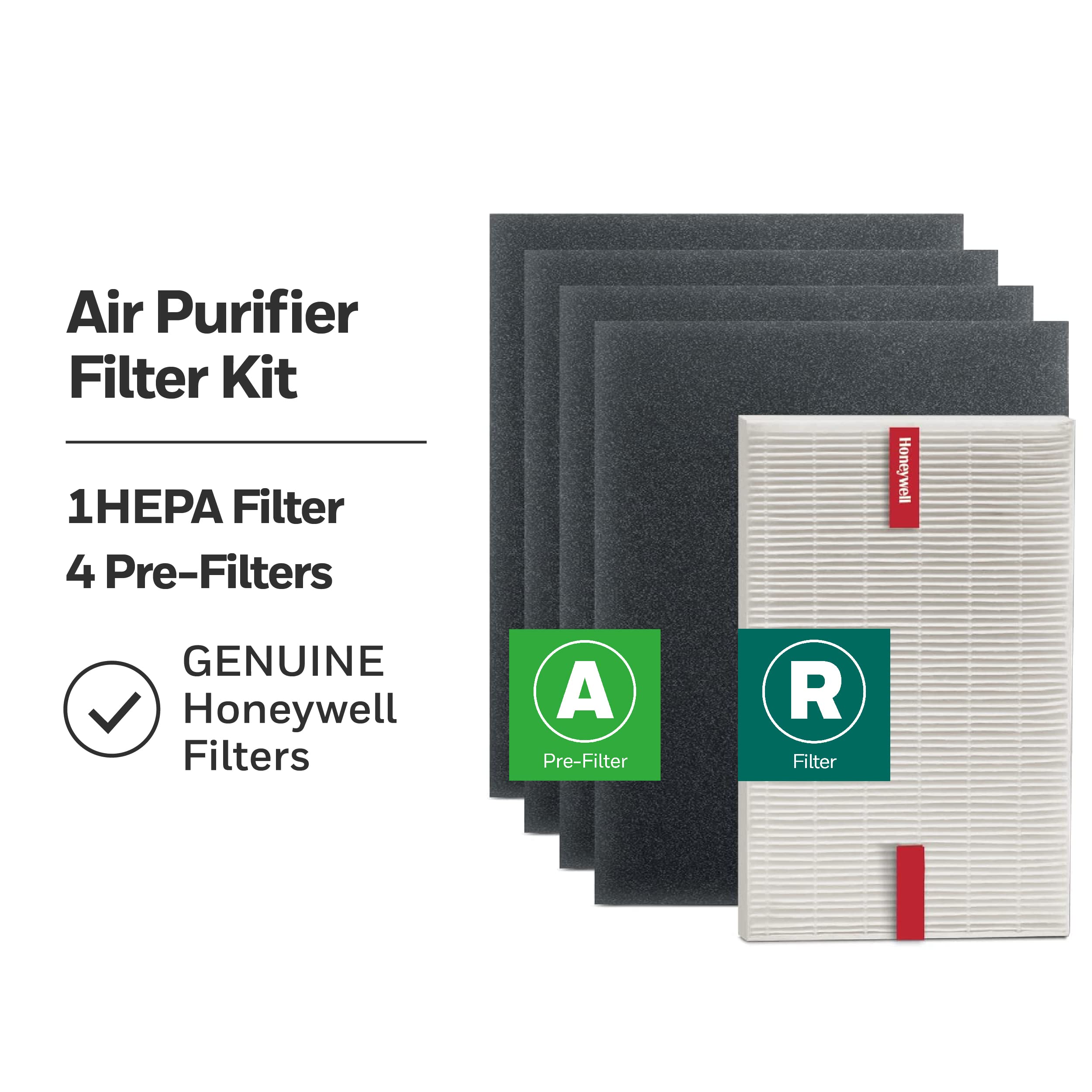 Close-up of Honeywell pre-filters showing carbon layer
