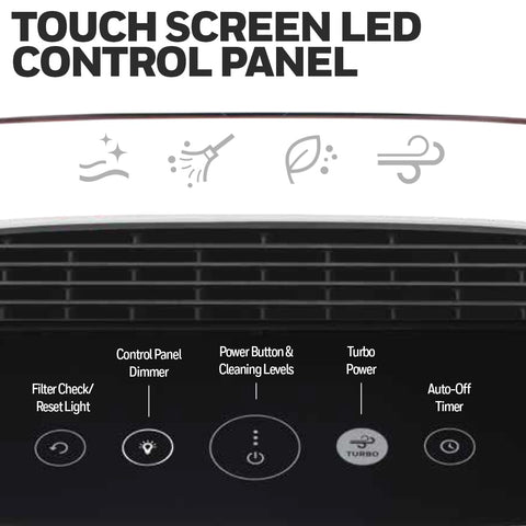 Honeywell HPA5100W digital display shows level and timer at a glance.