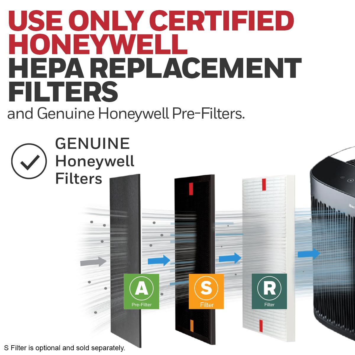 Honeywell HPA5100W quiet operation suitable for bedrooms and dorms.