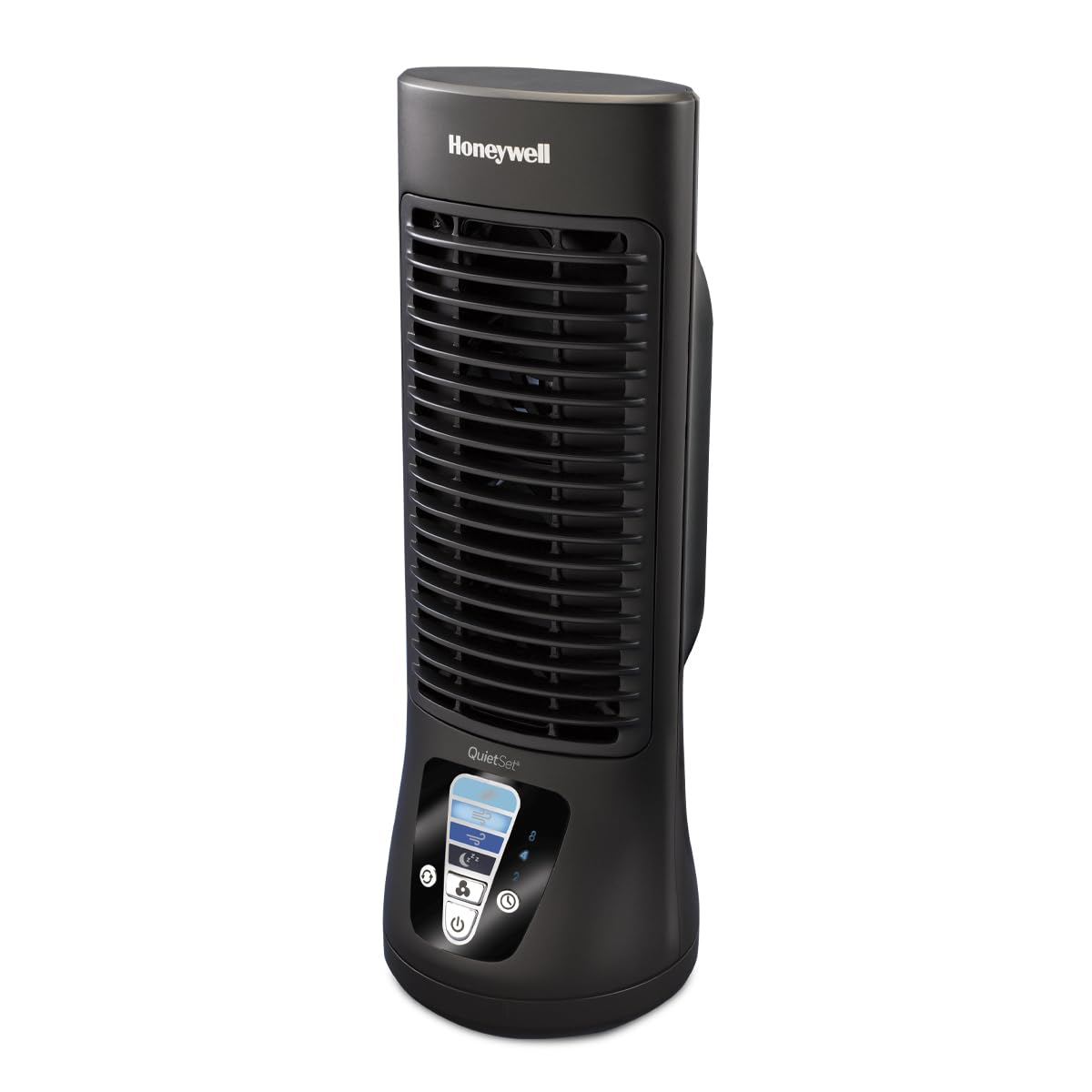 Office setup using Honeywell personal fan for cooling