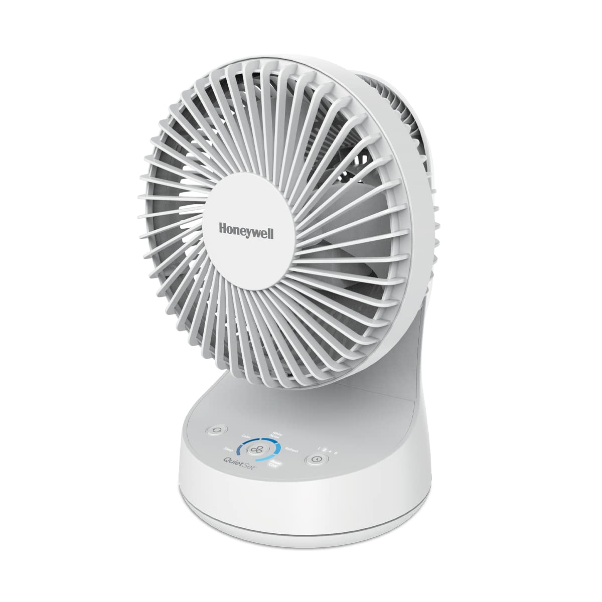 Honeywell QuietSet 5 oscillating table fan front view for personal cooling