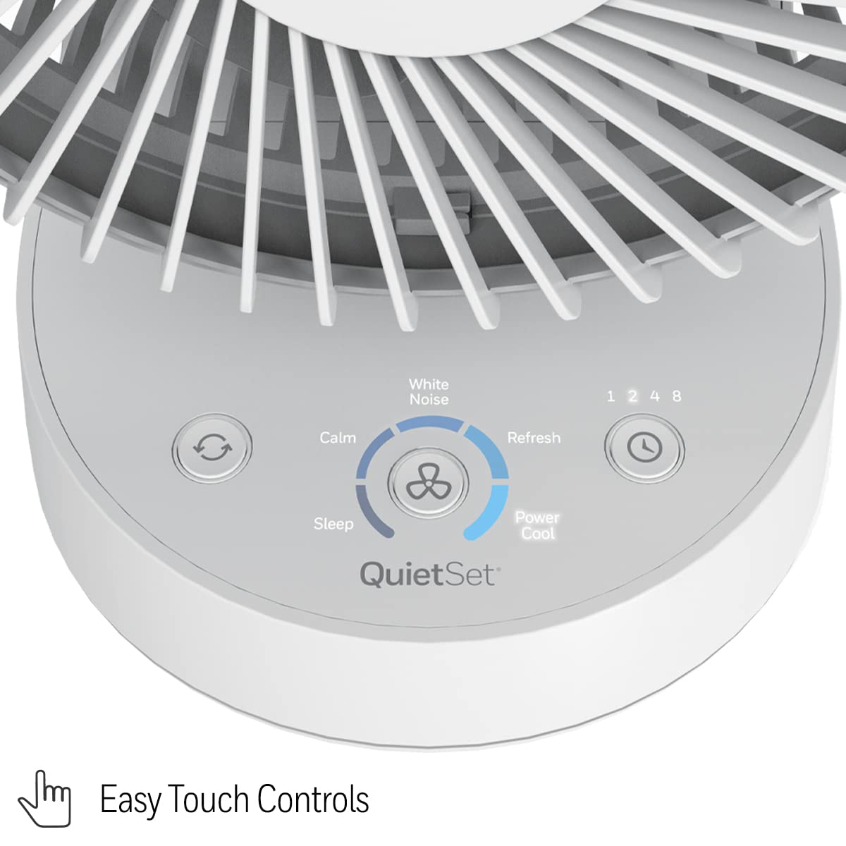 Honeywell QuietSet 5 oscillating table fan removable grill for easy cleaning
