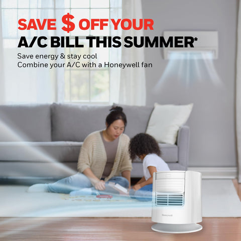 Honeywell QuietSet Sleep Fan oscillation feature directs airflow where you need it.
