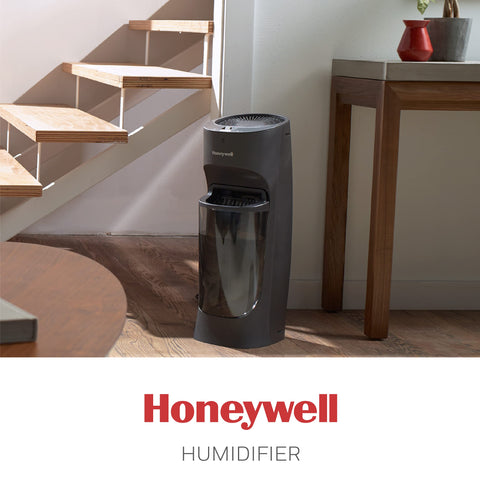 Honeywell top fill tower humidifier ideal for bedrooms and nurseries.