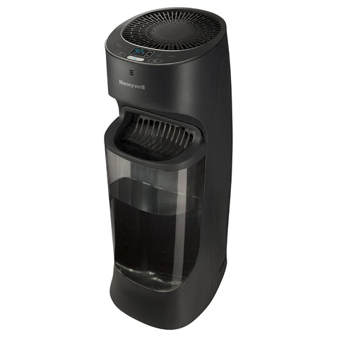 Honeywell top fill tower humidifier top-fill tank for easy refills and clean operation.