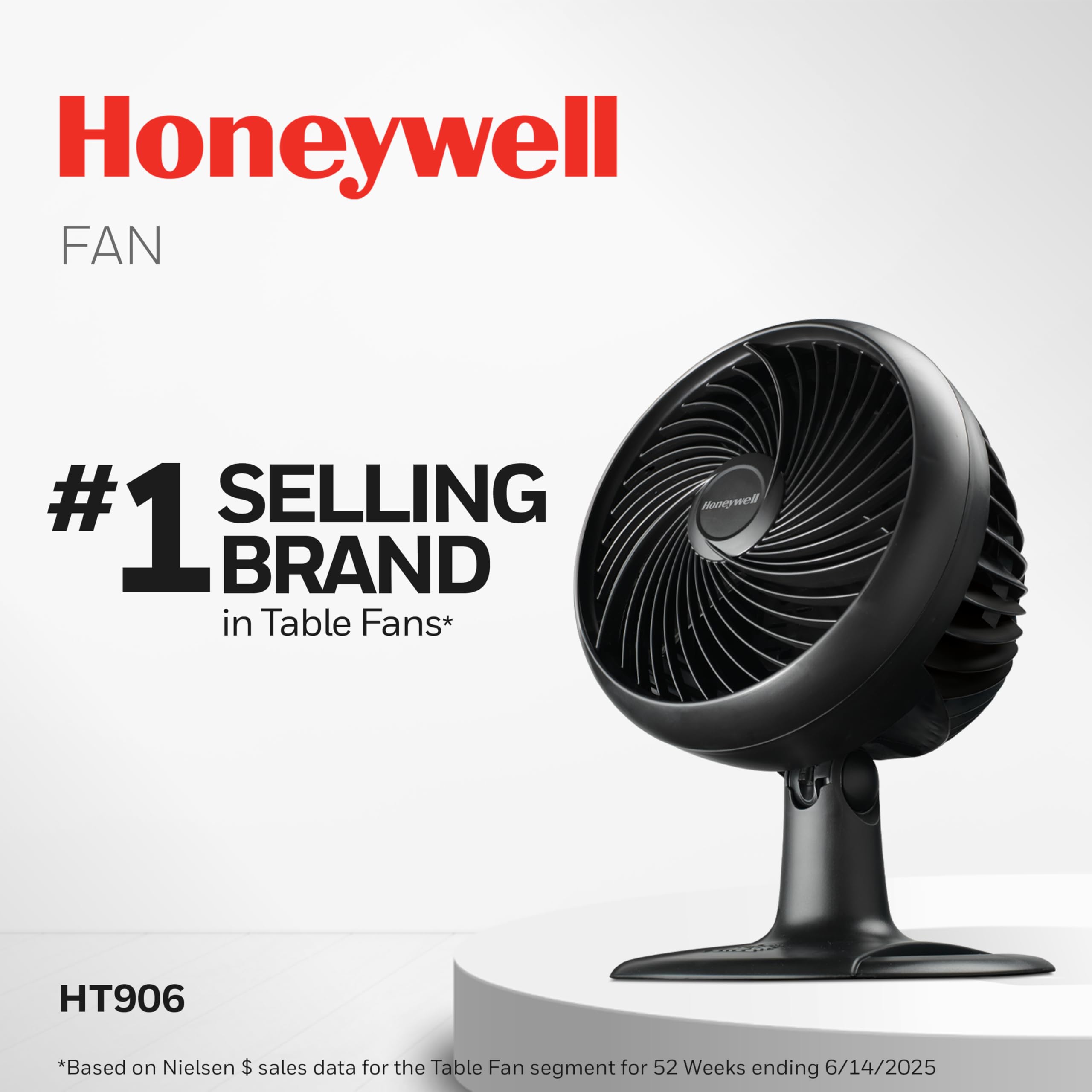 Honeywell Turbo Force side view highlights slim profile for desks or shelves