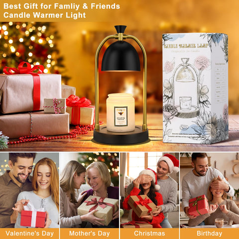 Hong-in candle warmer lamp dimmer control for customizable ambiance.