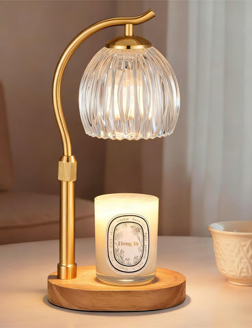 Hong-in candle warmer lamp with timer and dimmer for safe flameless fragrance diffusion.