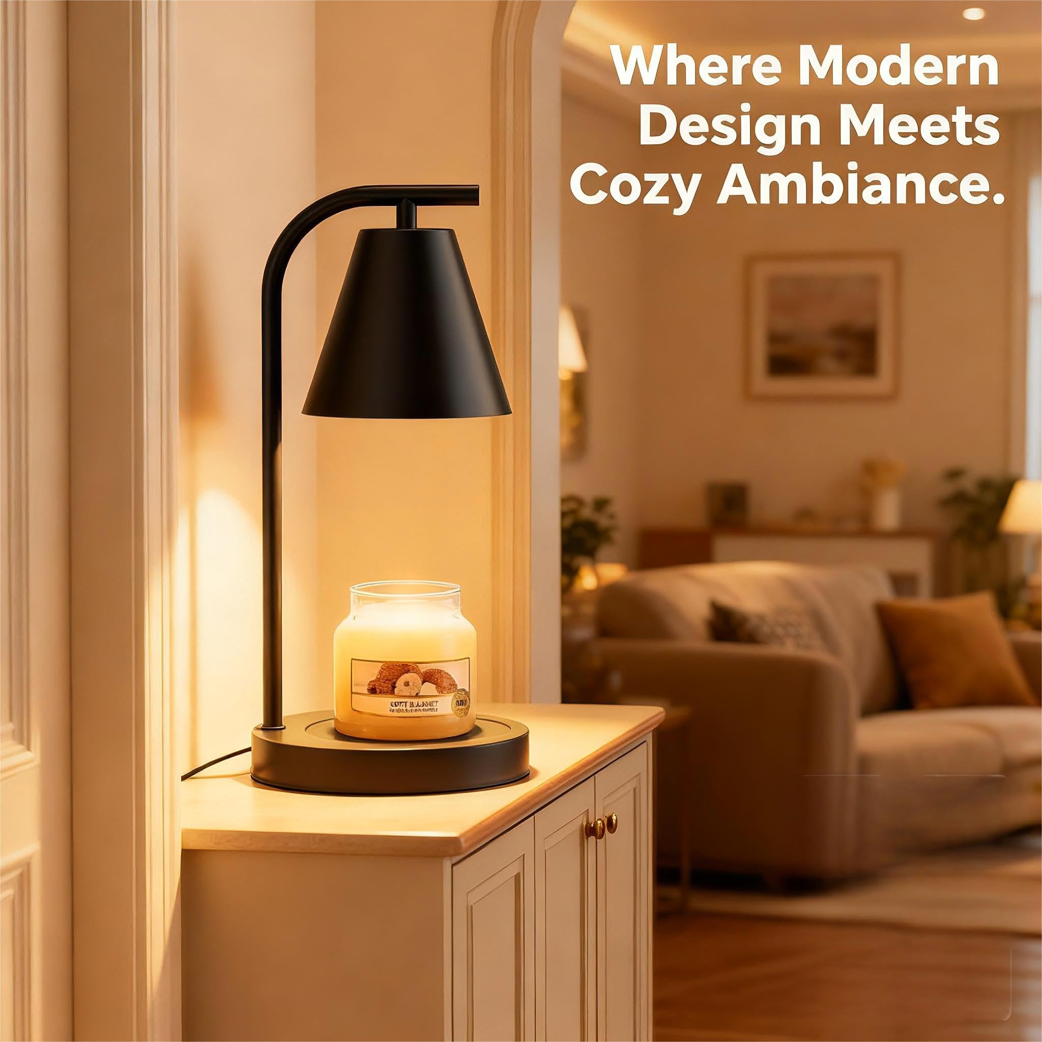 Hong-in Candle Warmer Lamp timer function enables auto-off for safe, energy-efficient use.
