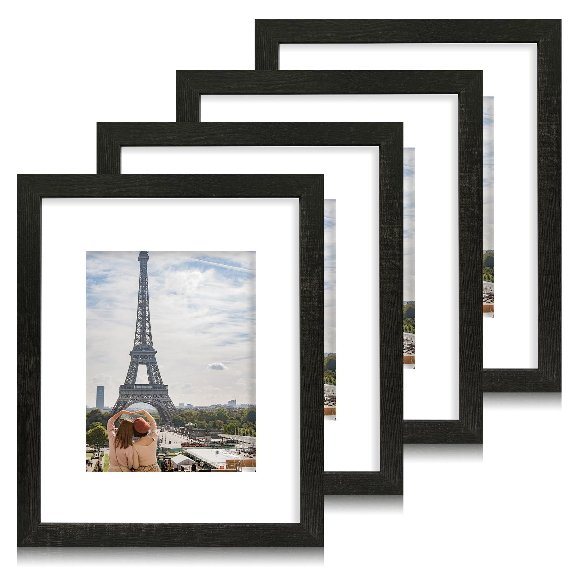 Hongkee 11x14 frame with rustic wood and glass for a timeless display.