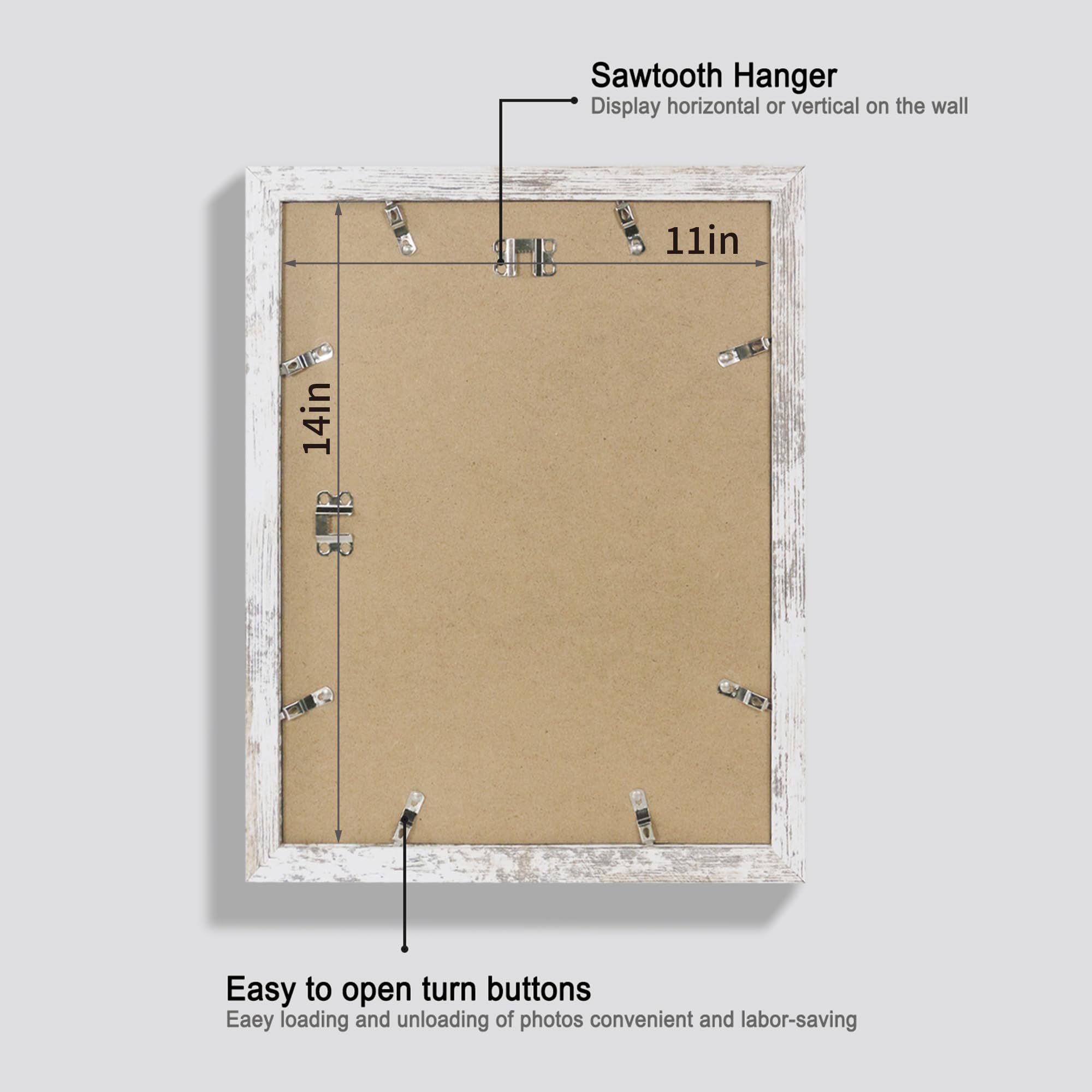 Hongkee 11x14 frame without mat showcases posters in full size.