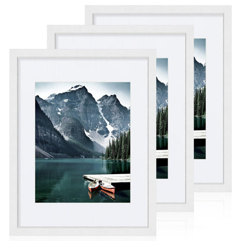 Hongkee 11x14 frame with mat holds an 8x10 photo for wall display.