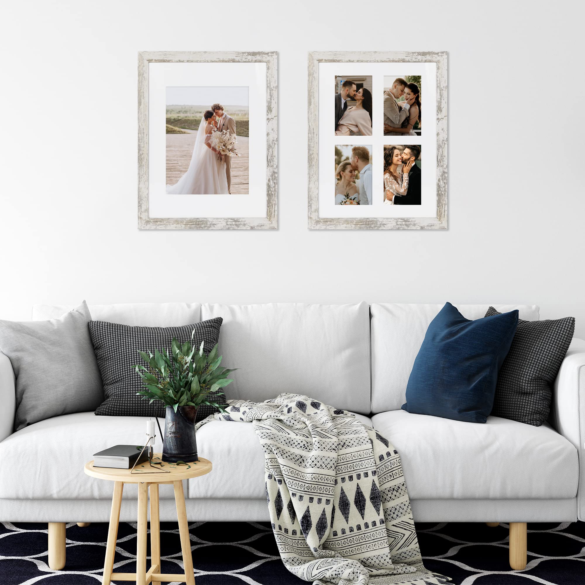 Hongkee 11x14 frame holds posters without mat securely.
