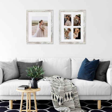Hongkee 11x14 frame holds posters without mat securely.