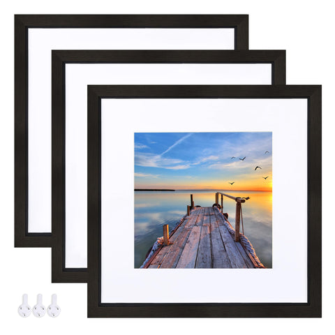 Hongkee 12x12 black frame front view for desk or wall display.