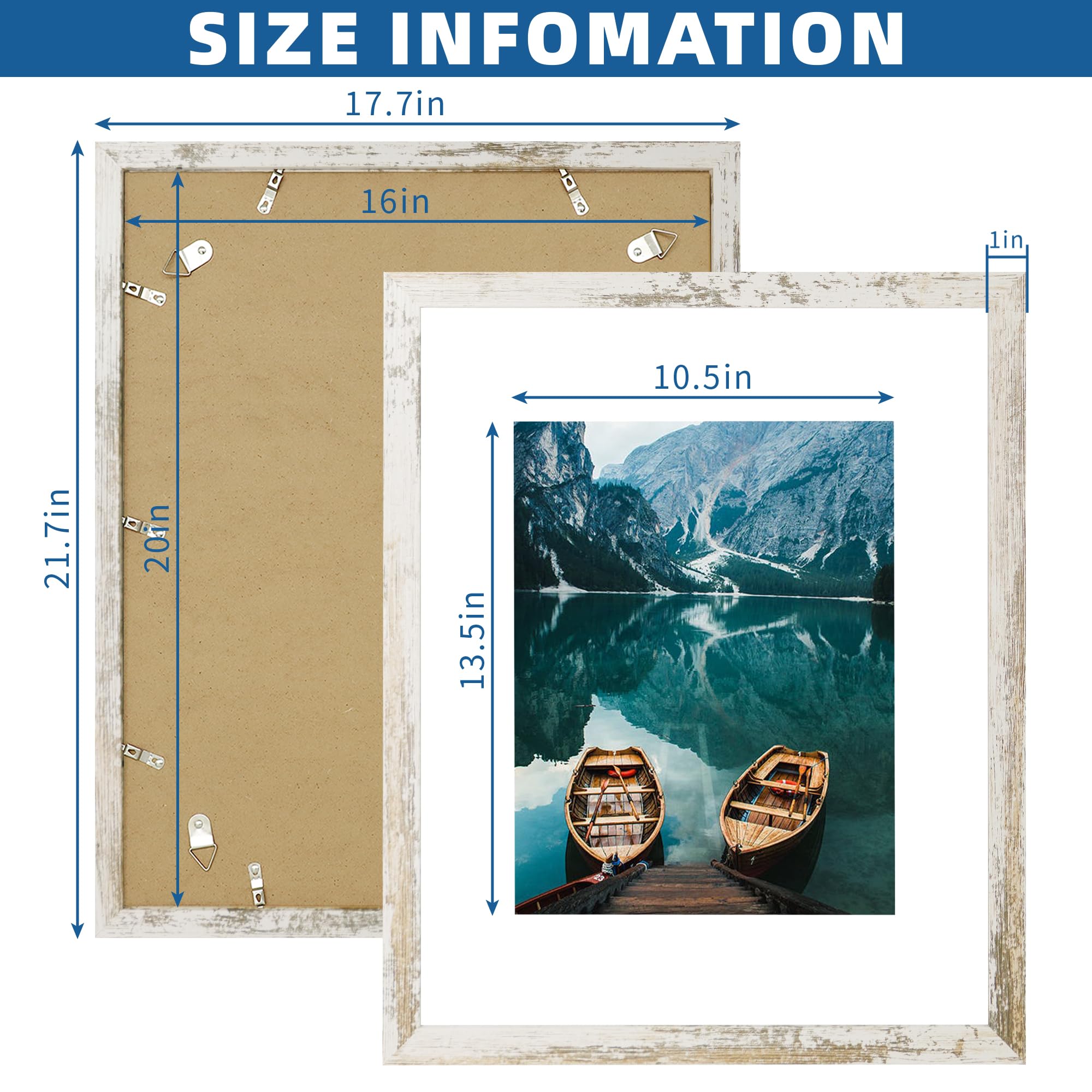Hongkee vertical hanging option for wall display with two frames