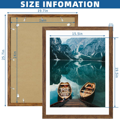 Hongkee 18x24 frame no mat securely displaying poster.
