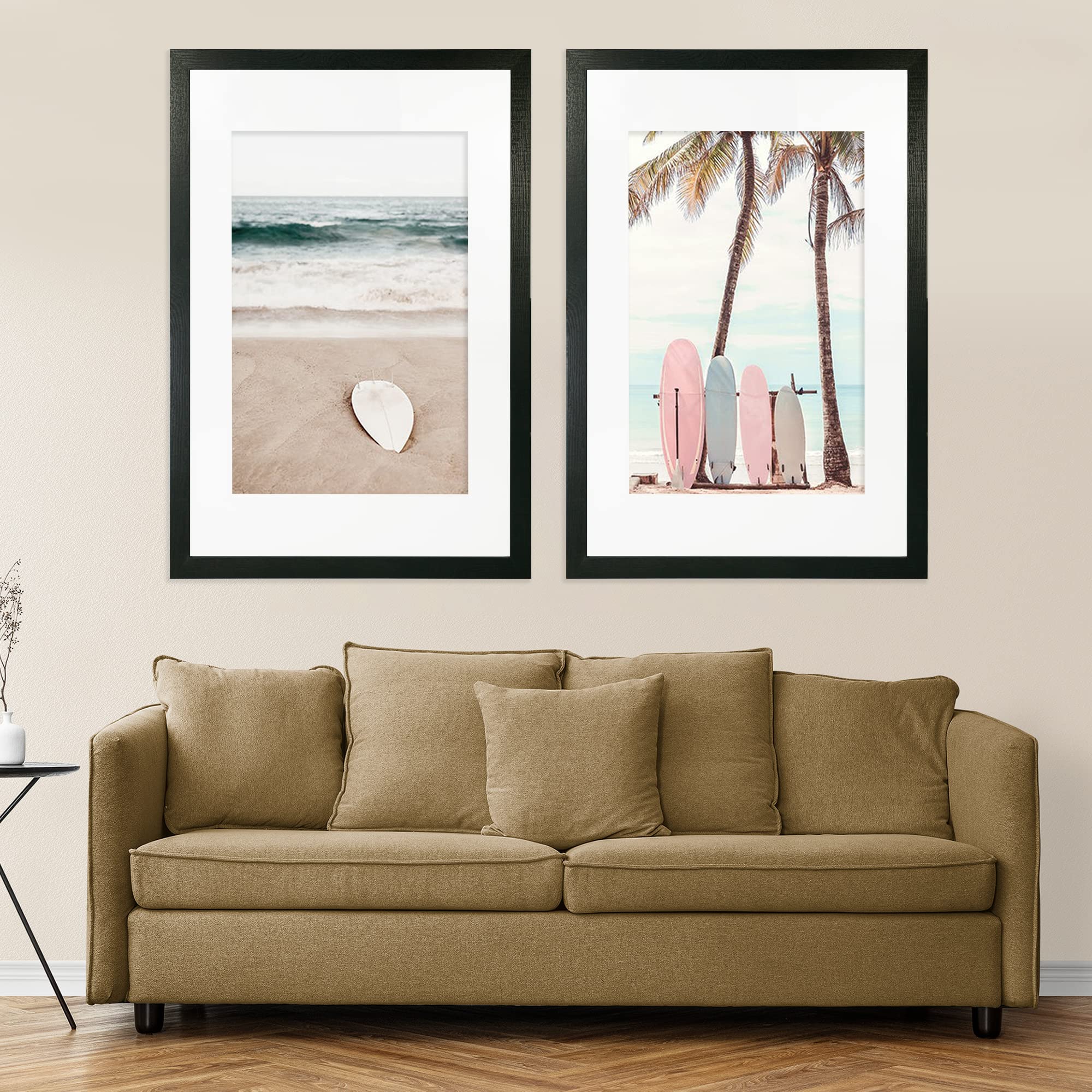 Clear HD plexiglass and rustic texture blend with any room