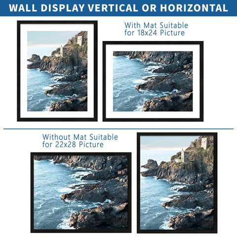 Hongkee frame fits 22x28 photos without mat for clean presentation