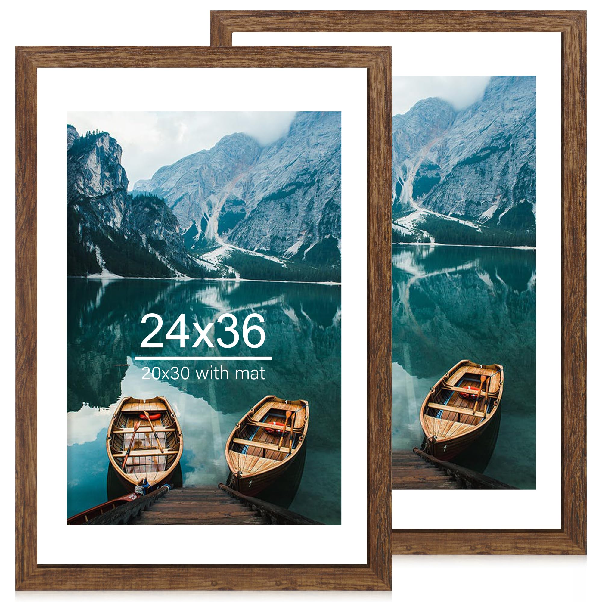 Hongkee 24x36 poster frame two-pack front view for wall display