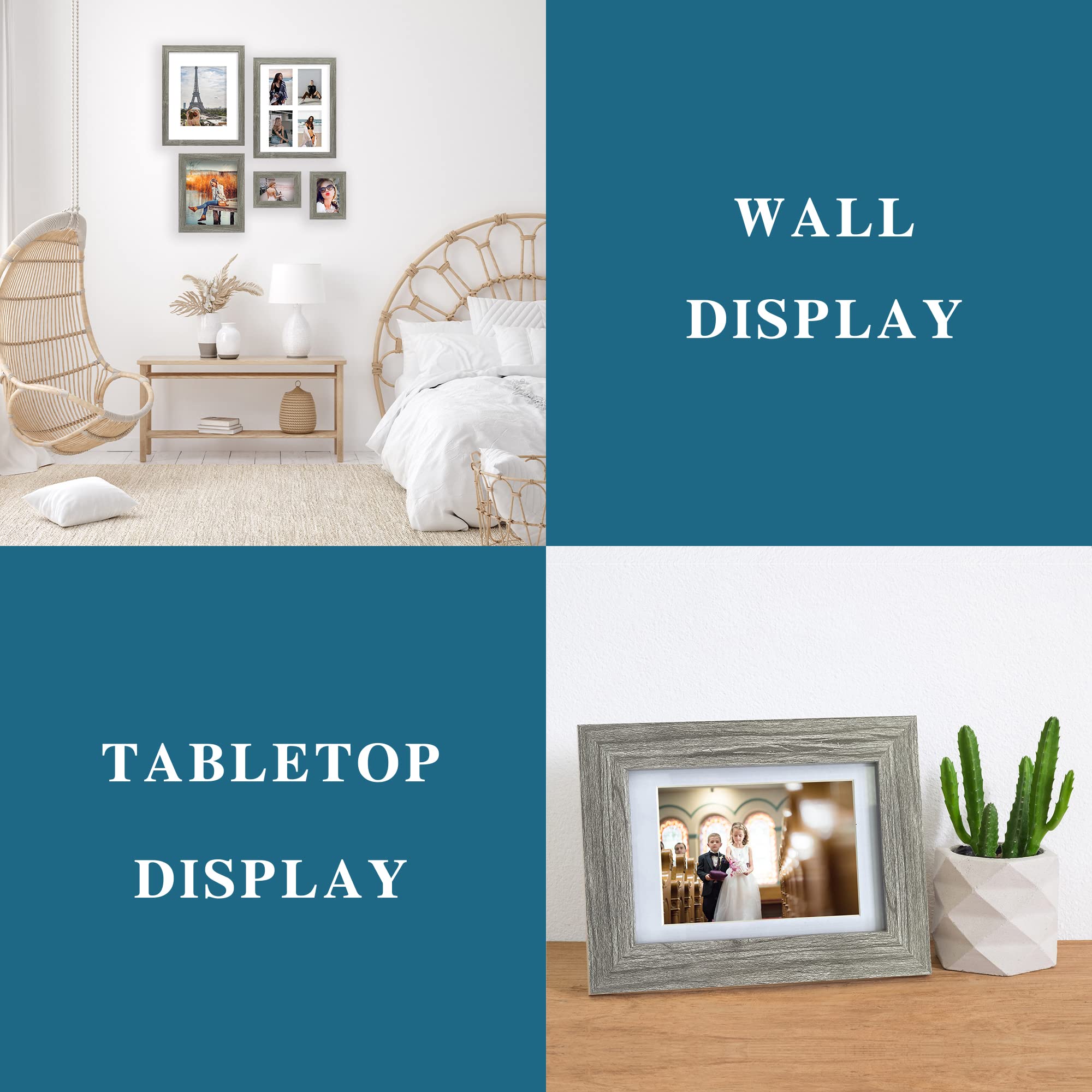 Hongkee frame demonstrates 5x7 photo without mat for full-bleed look