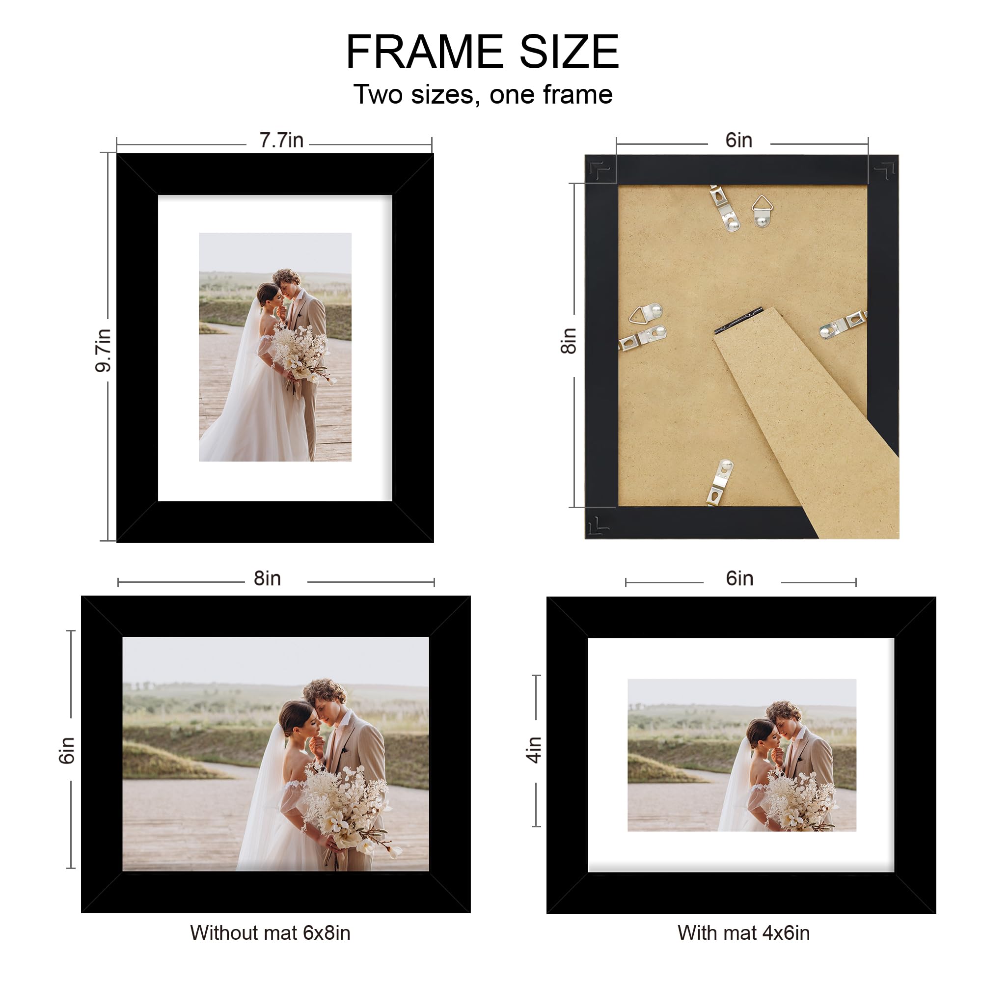 Hongkee black wood finish frames a modern display