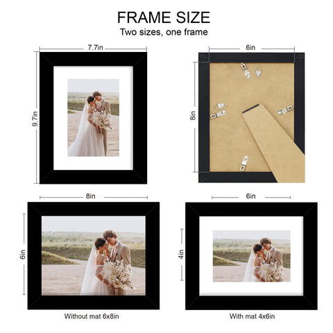 Hongkee black wood finish frames a modern display