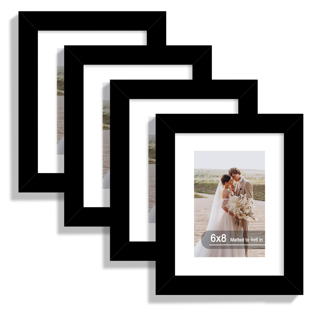 Hongkee 6x8 frame with real glass offers crystal-clear photo viewing
