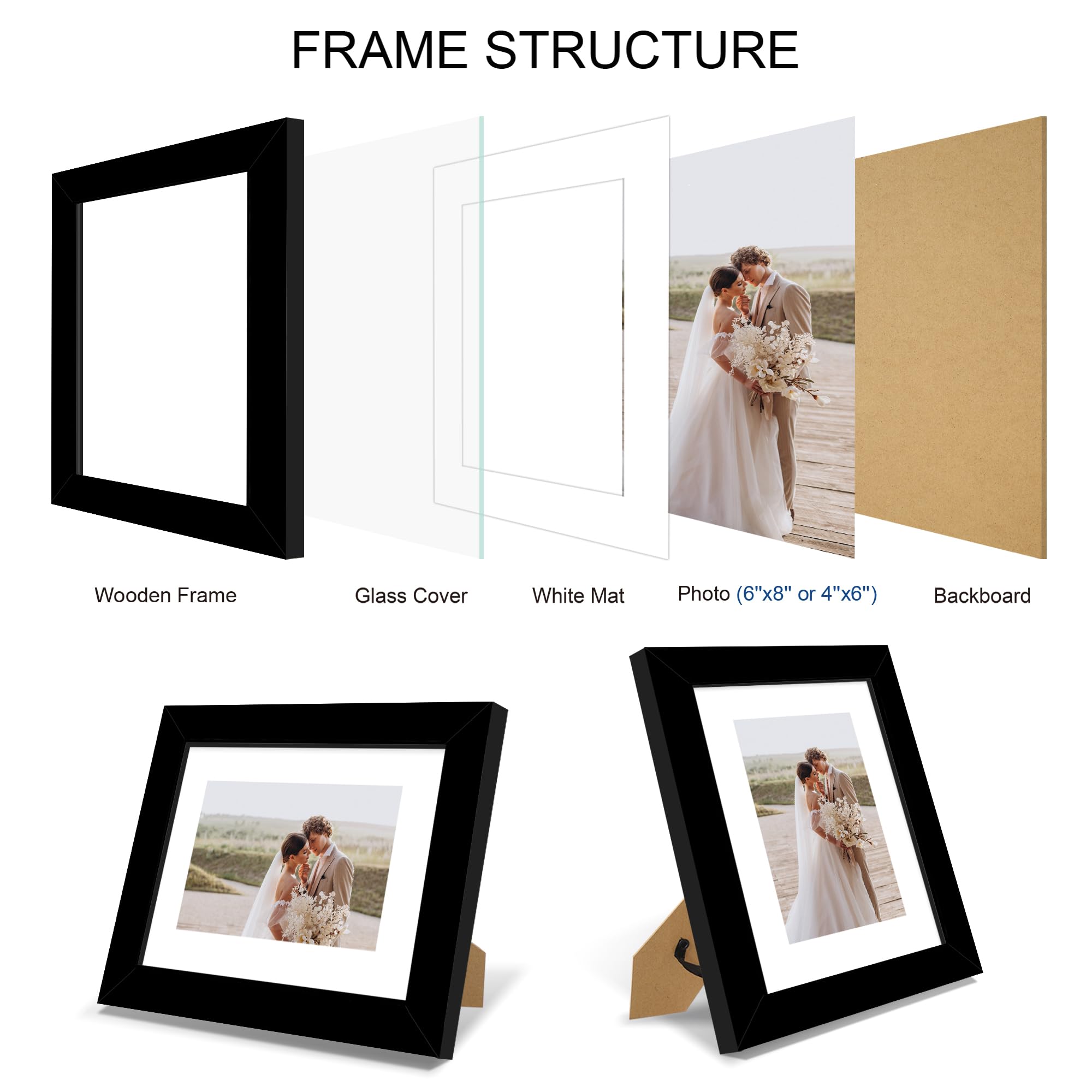 Hongkee frame includes mat to show two sizes