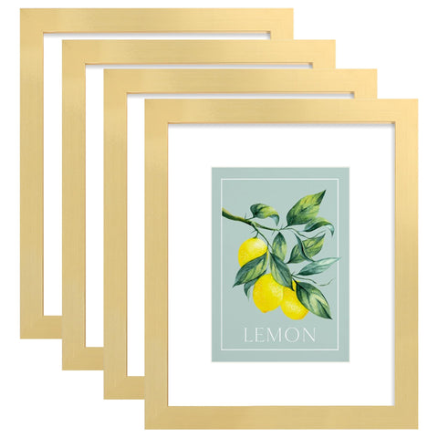 Hongkee 8x10 gold frame front view with clear glass for memories