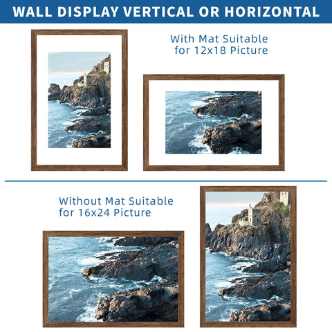Hongkee frame displayed vertically or horizontally for flexible wall placement.