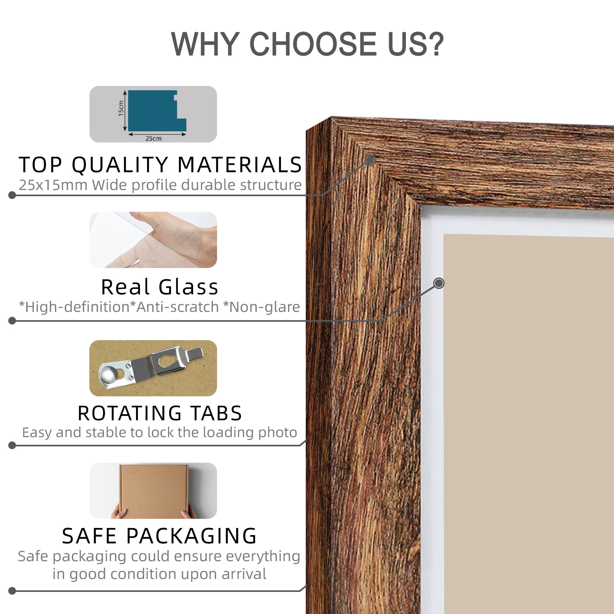 Hongkee gift-ready frame set ideal for memories and home decor.
