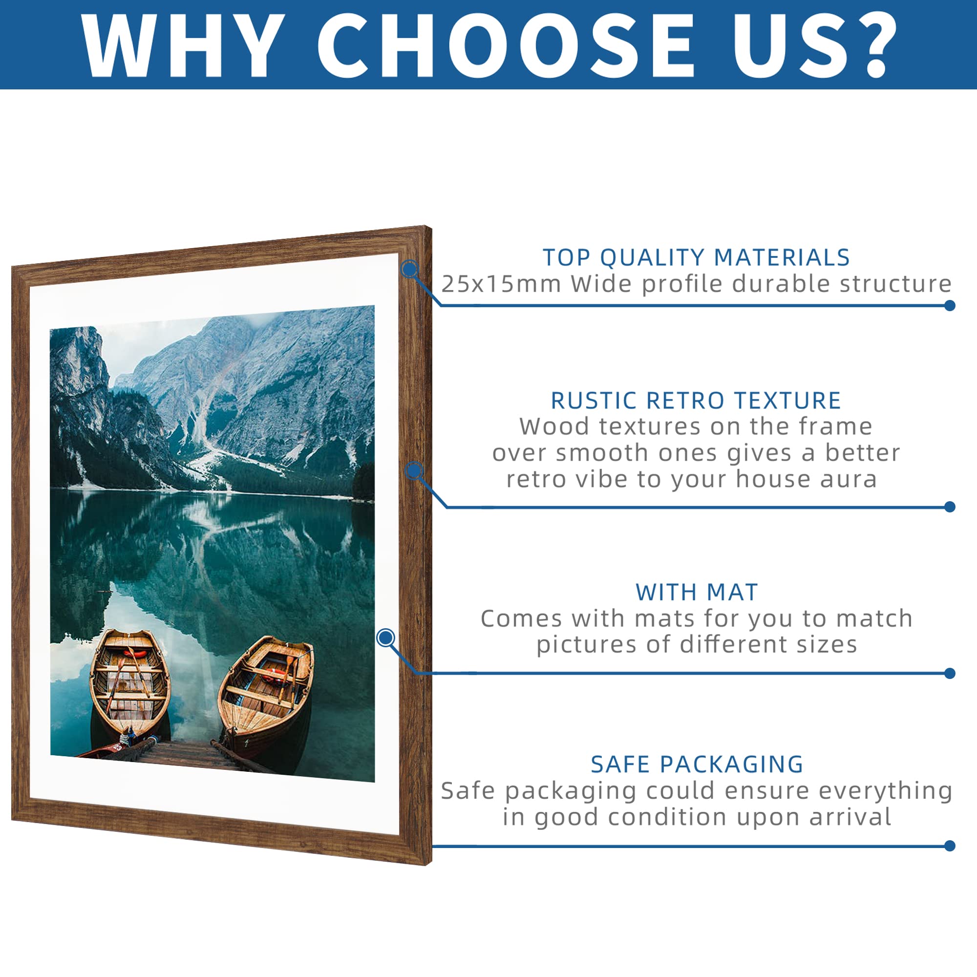Hongkee frame highlights HD plexiglass for safe, clear viewing.