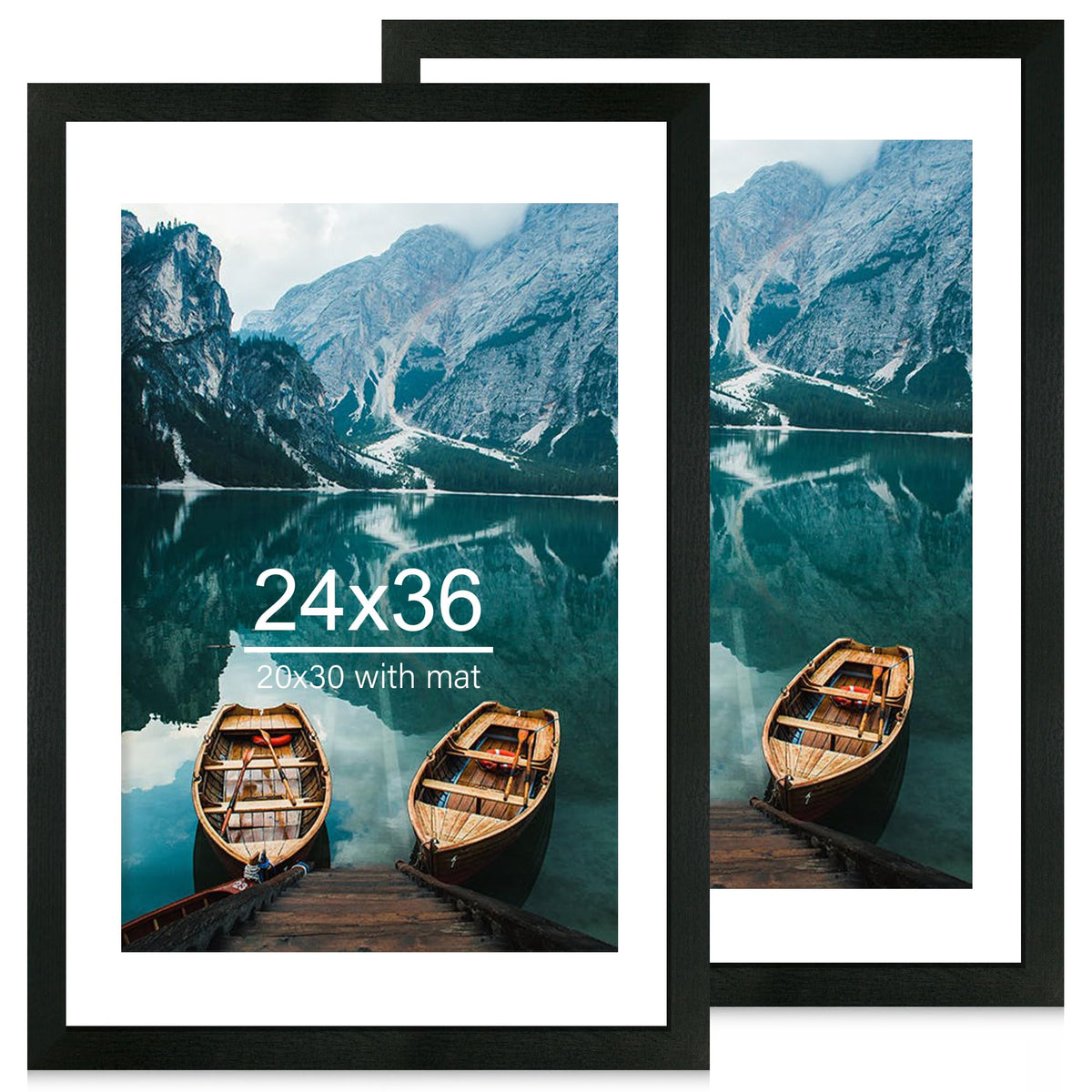 Hongkee poster frame 24x36 in rustic black wood finish for timeless wall decor